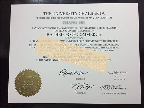 加拿大University of Alberta学位证书老版图，代办UA文凭流程 - 纳贤文凭机构
