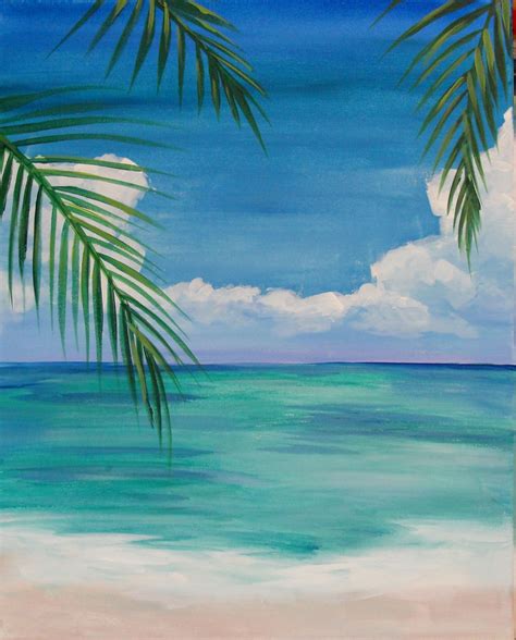 Easy Painting Ideas For Beginners Beach