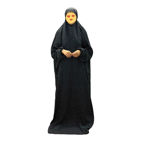 Buy Belladona islamic prayer dress - black dot print at Amazon.in