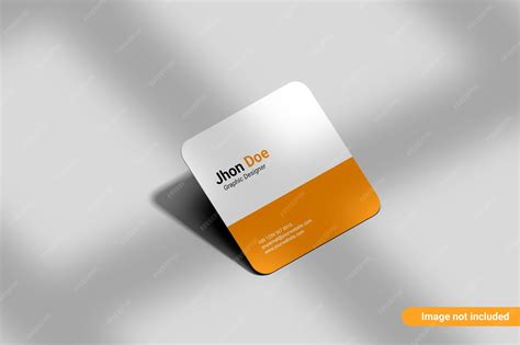 Premium PSD | Minimalist square rounded portrait business card mockup