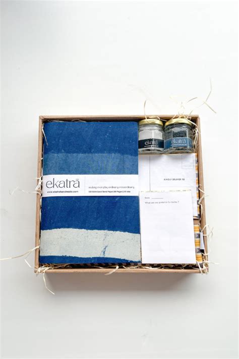 Sustainable Thoughtful Hamper By Ekatra - Indigo Stripes – Okhaistore