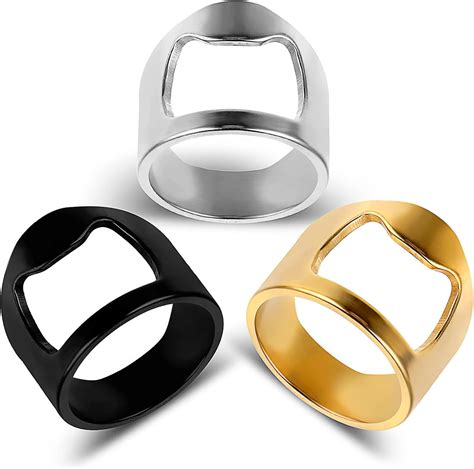 Beer Bottle Opener Rings, 3 Pieces Rings Bottle Opener Colorful ...