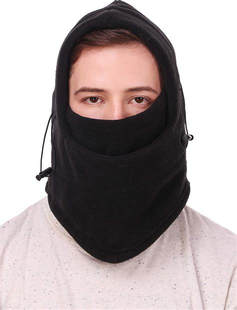 5-In-1 Balaclava Cold Weather Fleece Motorcycle Ski Face Mask Hood Neck ...