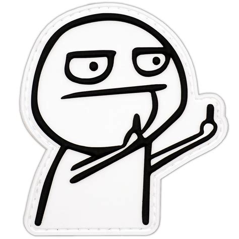 Middle Finger Meme Guy Pvc Morale Patch Funny Morale Tactical ...