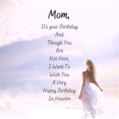 Happy Birthday Mom In Heaven Poems