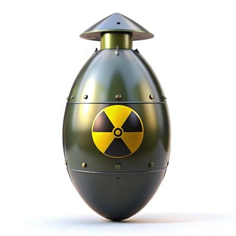 A bomb with a yellow and black symbol on it | Premium AI-generated image