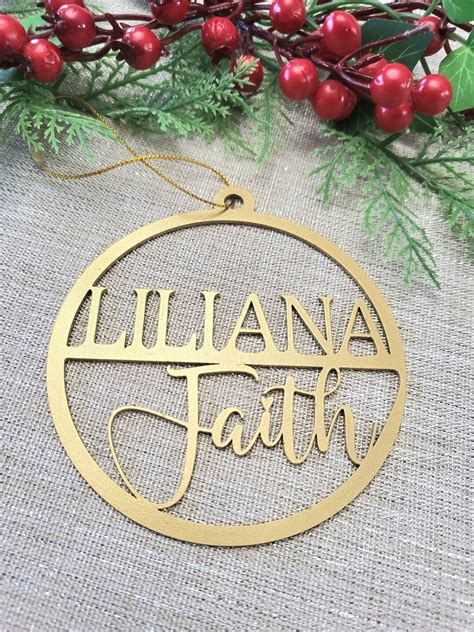 Personalized Name Ornament Custom Name Ornament Personalized Christmas Tree Ornament Kids Name ...