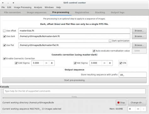 Siril Tutorial 的图像结果