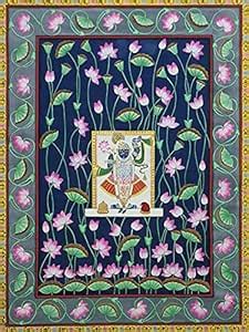Buy Hanish Art - Shreenath Ji Pichwai Painting - Hand Painted on Cloth ...
