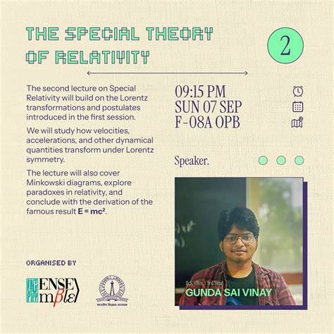 Special Relativity 2 | Ensemble IISc