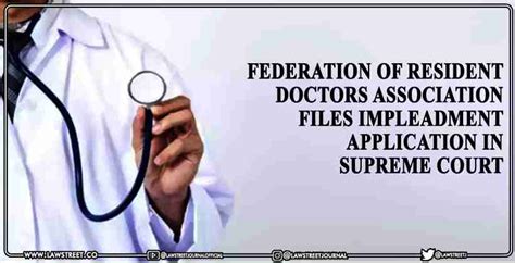 News: Federation of Resident Doctors Association files impleadment ...