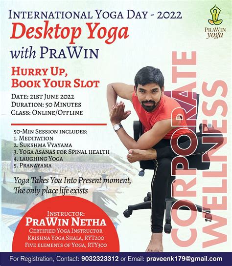 Good Afternoon All, This is Praveen, Founder of “PraWin Yoga” and Certified Yoga Instructor from ...