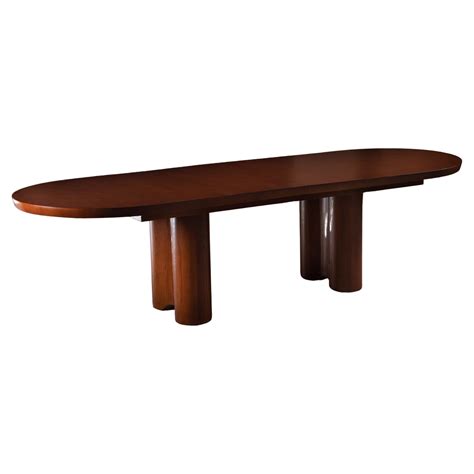 1957 Extendable Handcrafted Black Oak Dining Table For Sale at 1stDibs ...