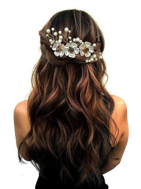 Buy Hair Flare 2199 Artificial Metal Bridal Hair Pin Accessories For ...