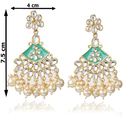 Kundan & Pearls Dangle & Drop Earring – Catchyshine