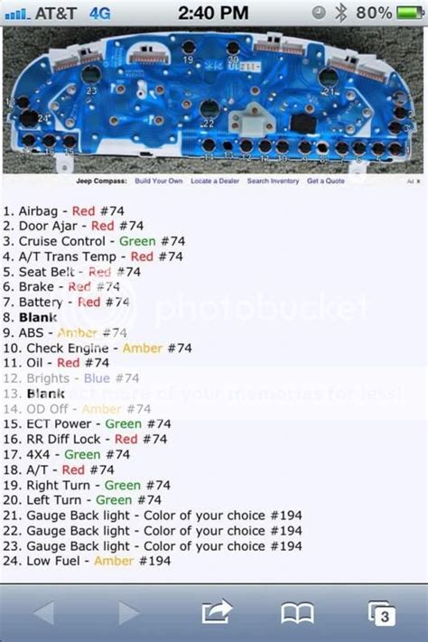 Image result for 3rd Gen 4Runner Dash Bulbs