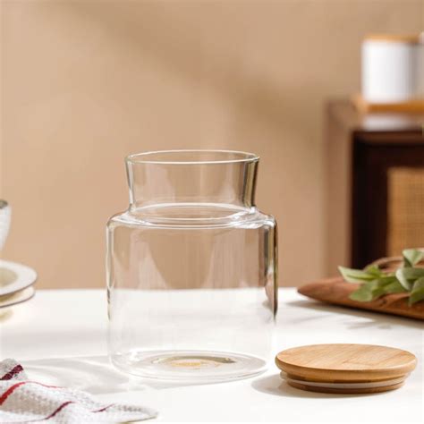 Clear Glass Airtight Container With Lid Small 1.2 L Online - Premium ...