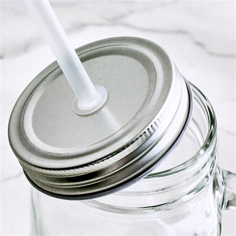 Buy Marley Cuba Set of 4 Glass Mason Jar with Straw - 450ml from Home ...