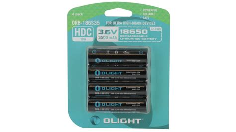 Olight HDC 3.6V 3500mAh 18650 Button Top Battery for the X7 18650-HDC ...