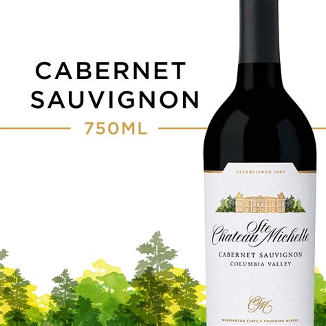 Chateau Ste. Michelle Columbia Valley Cabernet Sauvignon Red Wine, 750 ...