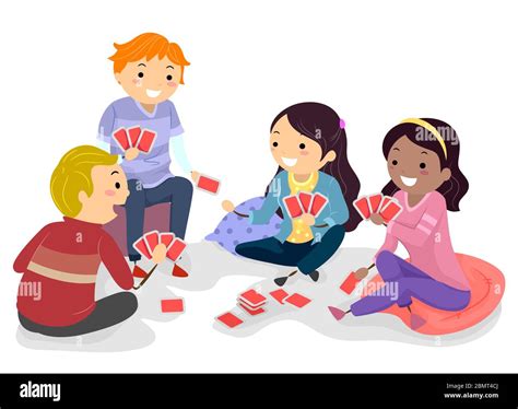 Kids Card Games Clip Art