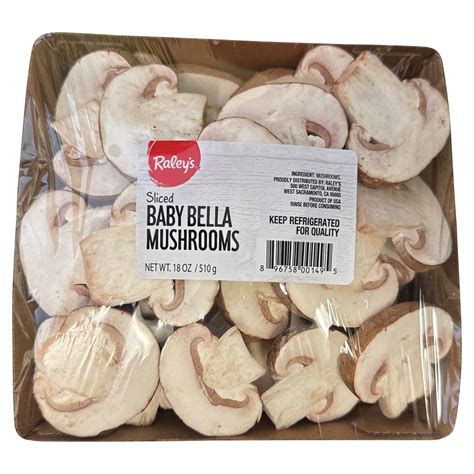 Raley's Sliced Baby Bella Mushrooms-Main