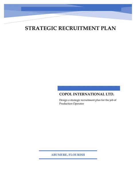 Free Printable Recruitment Plan Templates [PDF, Word, Excel]