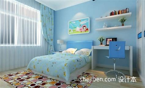 现代可爱男孩儿童房间效果图 – 设计本装修效果图