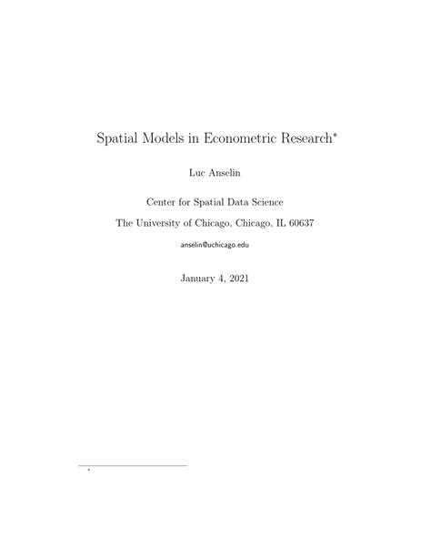 Image result for Spatial Econometric Models