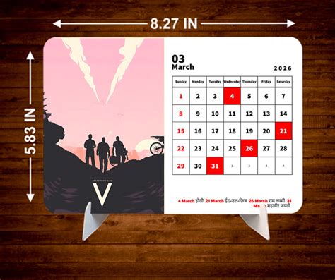 Red Dead Redemption Premium Table Desk Calendar – The Poster Valley