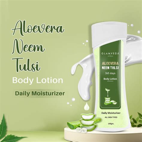 Glamveda Hydrating Aloevera & Neem Body Lotion | Nourishes Skin | Even ...