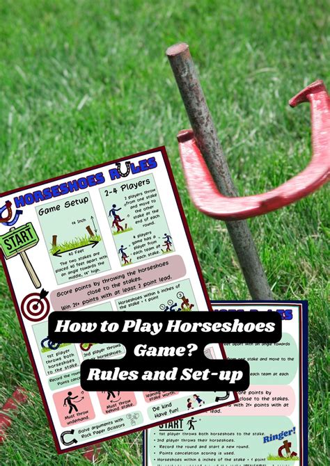 Horseshoes Game Rules Poster: Illustrated How-to-play Guide (printable ...