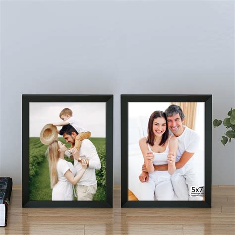 amazon basics Photo Frame Set of 2 | Polystyrene & Glass | Wall Mount ...