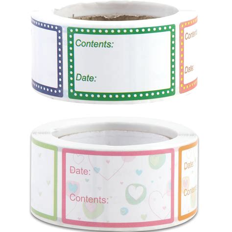 Etykiety samoprzylepne do żywności 2,5 x 4 cm, 2 rolki, 400 szt., przypominające o dacie ...