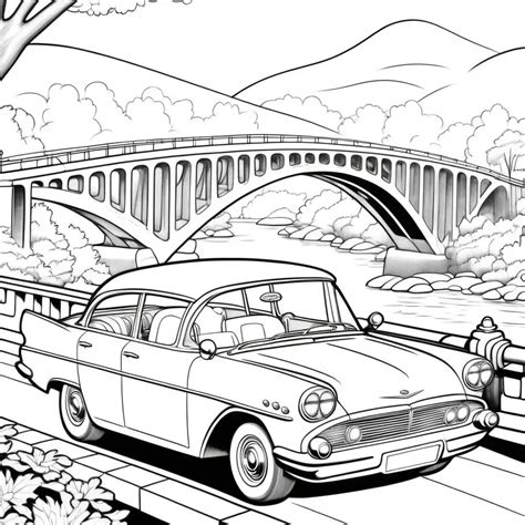 coloring pages printable cars 1960s Toy cars coloring page