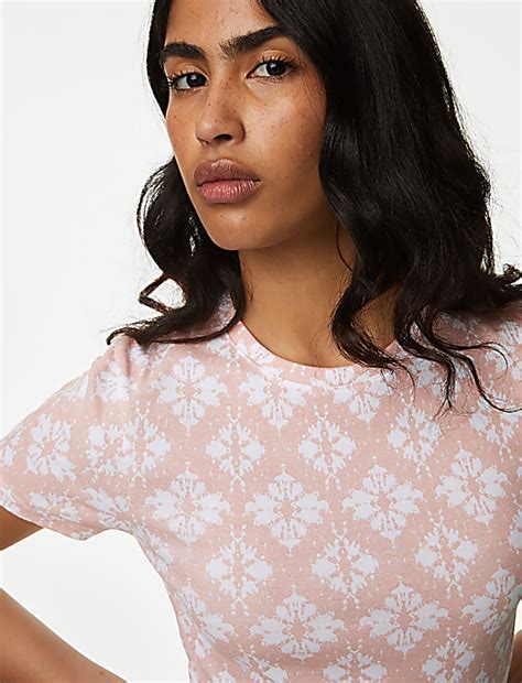 Buy Pure Cotton Printed T-Shirt at Marks & Spencer