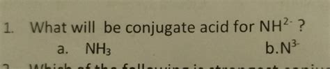 Conjugate Acid Of Nh3