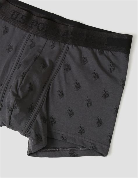 Buy Men Mid Rise Brand Print PT002 Premium Trunks - Pack Of 1 Grey|U.S ...