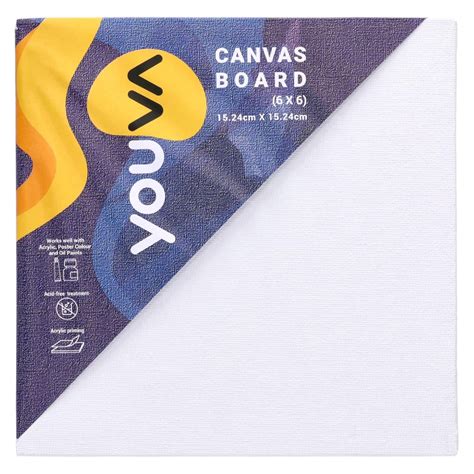 Navneet Canvas Board 6"X6" | 2 Pc – PAPERQUIRKS STATIONERY