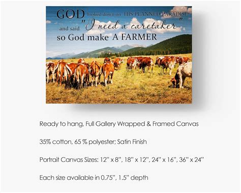 Buy FESOGO God Made A Farmer Wall Decor Farm Wal Art Christian ...