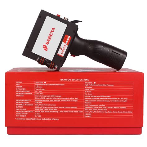 SABENA Portable Handheld Printer with 3.5 inch Touch Screen, Hand Held ...