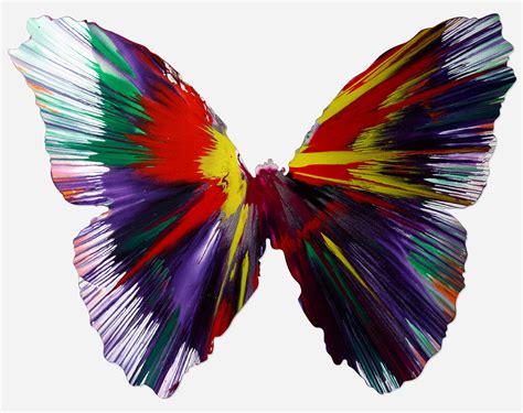 Damien Hirst - Damien Hirst Spin Painting (Damien Hirst Butterfly ...