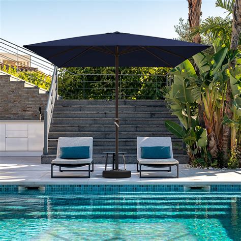 JEAREY 10x10 ft Square Patio Umbrellas Outdoor Table Market Umbrella w ...