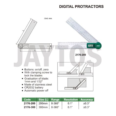 Jual INSIZE 2176-200 ALAT UKUR SUDUT - DIGITAL PROTRACTOR | Shopee ...