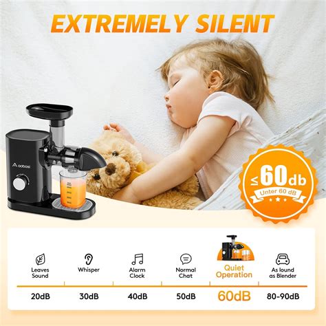 Buy Cold Press Juicer, AAOBOSI Slow Masticating Juice Extractor for ...