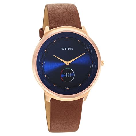 Titan Quartz Analog Blue Dial Leather Strap Watch for Men-1843WL02 ...