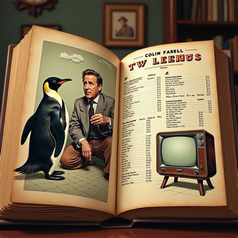 1950s TV Listings Page with Penguin | Stable Diffusion Online