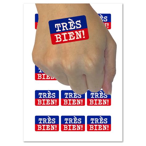 Tres Bien French Very Good Water Resistant Temporary Tattoo Set Fake ...