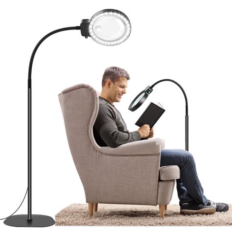 Floor Lighted Magnifier On Stand NZQXJXZ 2 In 1 Magnifying Glass With