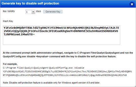 Self-Protection Feature for an Agent